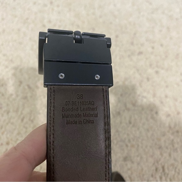 DVS Reversible Black Brown Bonded Leather Belt Sz 38 Skate - Picture 4 of 10